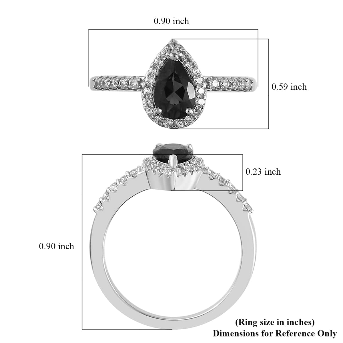 Brazilian Cherry Citrine, Natural White Zircon Halo Ring in Platinum Over Sterling Silver (Size 5.0) 1.15 ctw image number 5