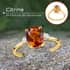 Brazilian Cherry Citrine, Diamond Ring in Vermeil YG Over Sterling Silver, Promise Rings For Women 1.85 ctw (Size 10) image number 3