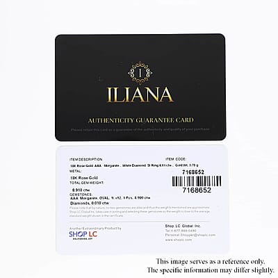 Certified & Appraised Iliana 18K Rose Gold AAA Marropino Morganite and G-H I1 Diamond Ring (Size 6.0) 9.00 ctw