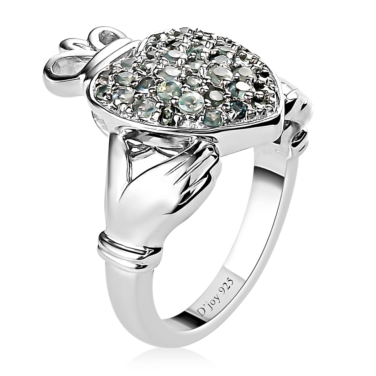 Narsipatnam Alexandrite Claddagh Ring in Platinum Over Sterling Silver (Size 8.0) 0.85 ctw image number 3