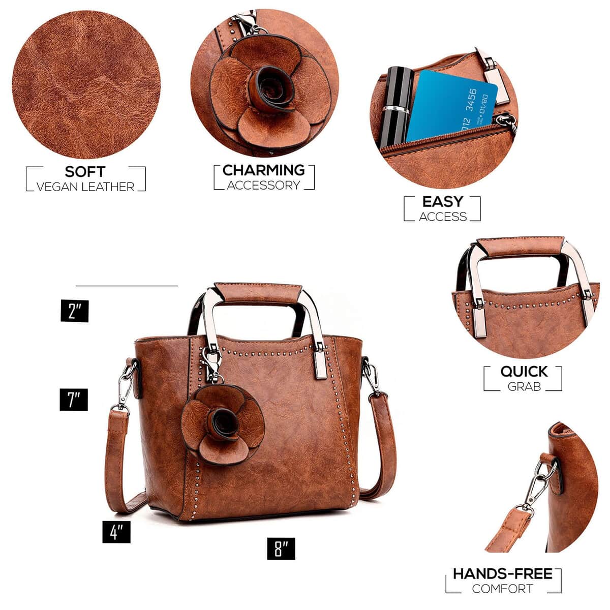 Rofozzi- Luxe Vegan Leather Handbag (Eco-friendly) image number 2