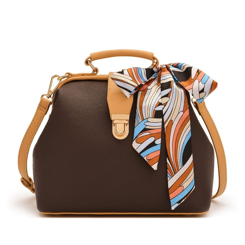 Rofozzi- Brown Doctor Vegan Leather Handbag (Eco-friendly) , Vegan leather Designer Bag for Women , Women's Handbag , Ladies Purse