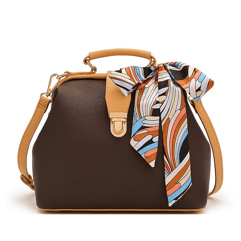 Rofozzi- Brown Doctor Vegan Leather Handbag (Eco-friendly) , Vegan leather Designer Bag for Women , Women's Handbag , Ladies Purse