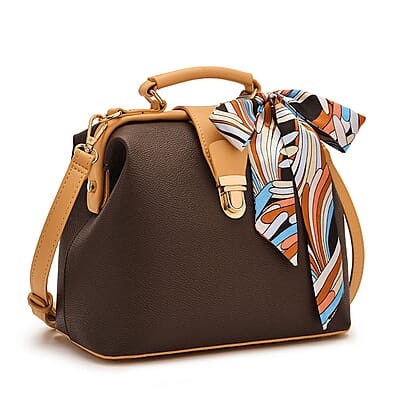 Rofozzi- Brown Doctor Vegan Leather Handbag (Eco-friendly) , Vegan leather Designer Bag for Women , Women's Handbag , Ladies Purse