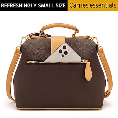 Rofozzi- Brown Doctor Vegan Leather Handbag (Eco-friendly) , Vegan leather Designer Bag for Women , Women's Handbag , Ladies Purse