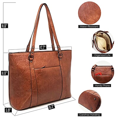 Rofozzi- Large Laptop Lugger Vegan Leather Tote Bag for Women (Eco-friendly) | Women's Designer Work Tote Bags | Ladies Purse