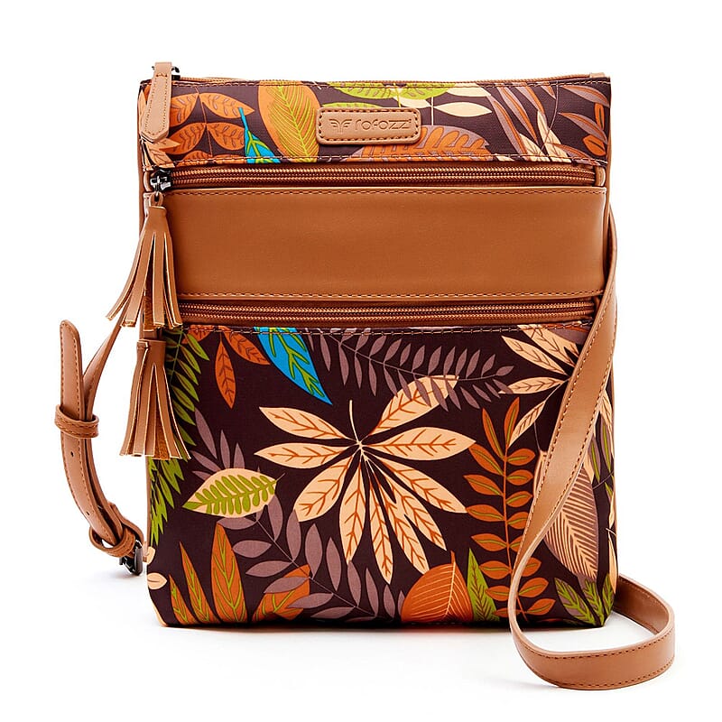 Rofozzi- Multi Leaf Tassel Vegan Leather Crossbody Bag (Eco-friendly) | Designer Crossbody Bag Purse | Vegan Leather Bag
