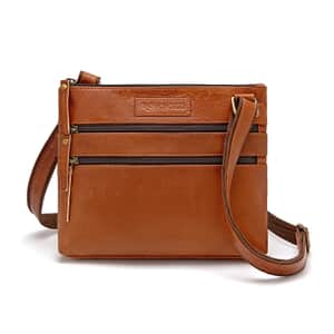 Rofozzi- Brown Hazel Genuine Leather Crossbody Bag for Women , Women's Designer Crossbody Bags , Leather Handbags , Leather Purse