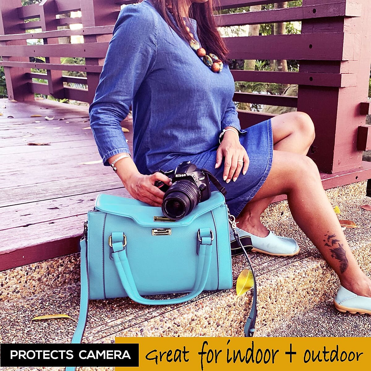 Rofozzi-Blue Multi-Utility Handbag (Eco-friendly) , Women's Handbag , Vegan Leather Bag for Women , Ladies Purse image number 1