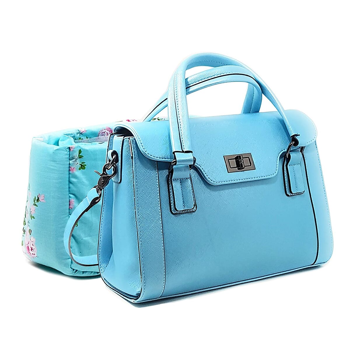 Rofozzi-Blue Multi-Utility Handbag (Eco-friendly) , Women's Handbag , Vegan Leather Bag for Women , Ladies Purse image number 6