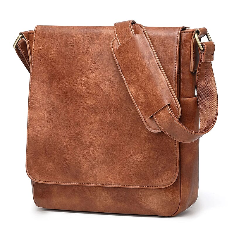 Rofozzi- City Crossbody Messenger Bag For Tablets with Casual Flap Satchel (Eco-friendly) , Women's Designer Crossbody Bags , Leather Handbags , Leather Purse
