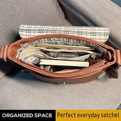 Rofozzi- City Crossbody Messenger Bag For Tablets with Casual Flap Satchel (Eco-friendly) , Women's Designer Crossbody Bags , Leather Handbags , Leather Purse