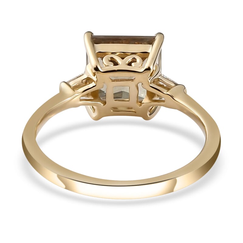 Luxoro 14K Yellow Gold AAA Turkizite and G-H I3 Diamond Ring (Size 7.0) 3.20 ctw