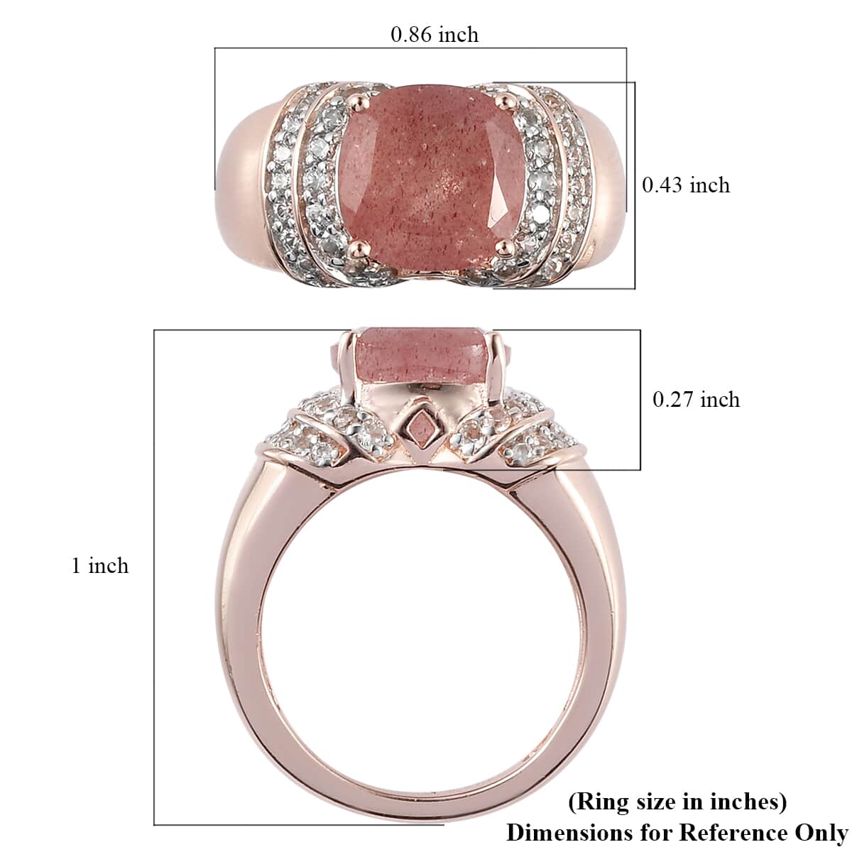 Natural Tanzanian Natronite, Brown and White Zircon Ring in Vermeil Rose Gold Over Sterling Silver (Size 10.0) 3.75 ctw image number 5
