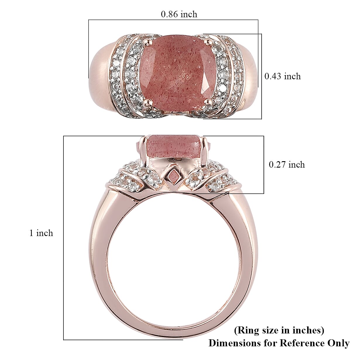 Natural Tanzanian Natronite, Brown and White Zircon Ring in Vermeil Rose Gold Over Sterling Silver (Size 8.0) 3.75 ctw image number 5