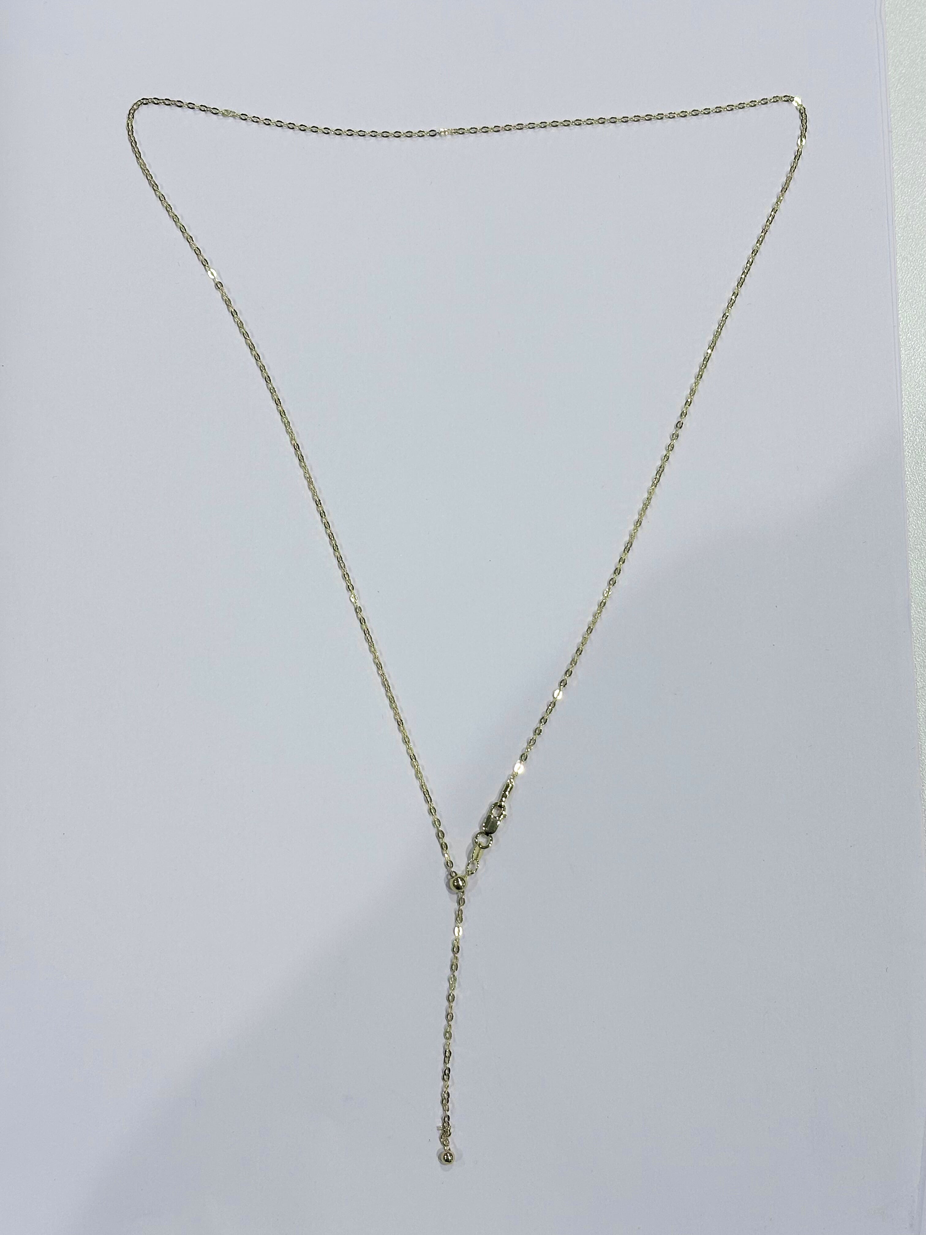 14K Yellow Gold Over Sterling Silver Chain Necklace (24 Inches)