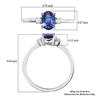 Luxoro 14K White Gold AAA Color Change Sapphire and G-H I3 Diamond Ring (Size 7.0) 1.20 ctw