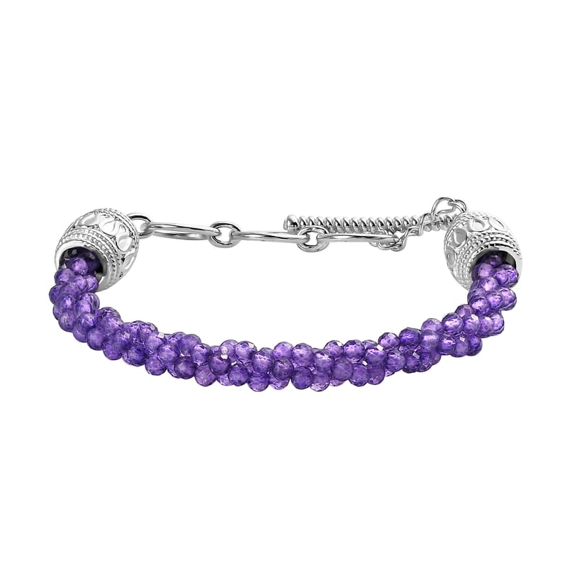 Karis Amethyst Bracelet in Platinum Bond (6.50-7.75In) 25.00 ctw