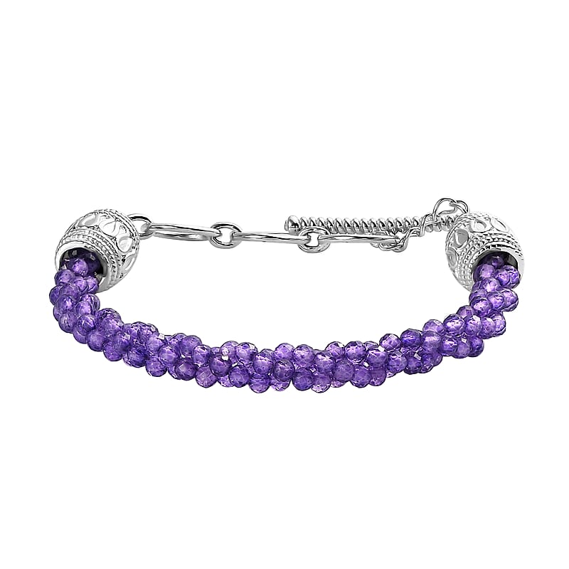 Karis Amethyst Bracelet in Platinum Bond (6.50-7.75In) 25.00 ctw