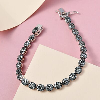 Narsipatnam Alexandrite Bracelet in Platinum Over Sterling Silver (7.25 In) 5.60 ctw