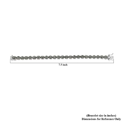 Narsipatnam Alexandrite Bracelet in Platinum Over Sterling Silver (7.25 In) 5.60 ctw