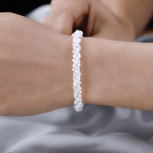 Karis Kuisa Rainbow Moonstone 26.00 ctw Bracelet in Platinum Bond (6.50-7.75In)