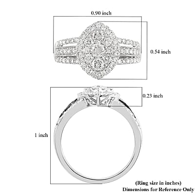 NY Closeout Diamond E-F VS 1.25 ctw Ring in 14K White Gold (Size 6.0) 4.65 Grams