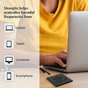 Shungite OM Square Tile 10cm Approx. 1330 ctw