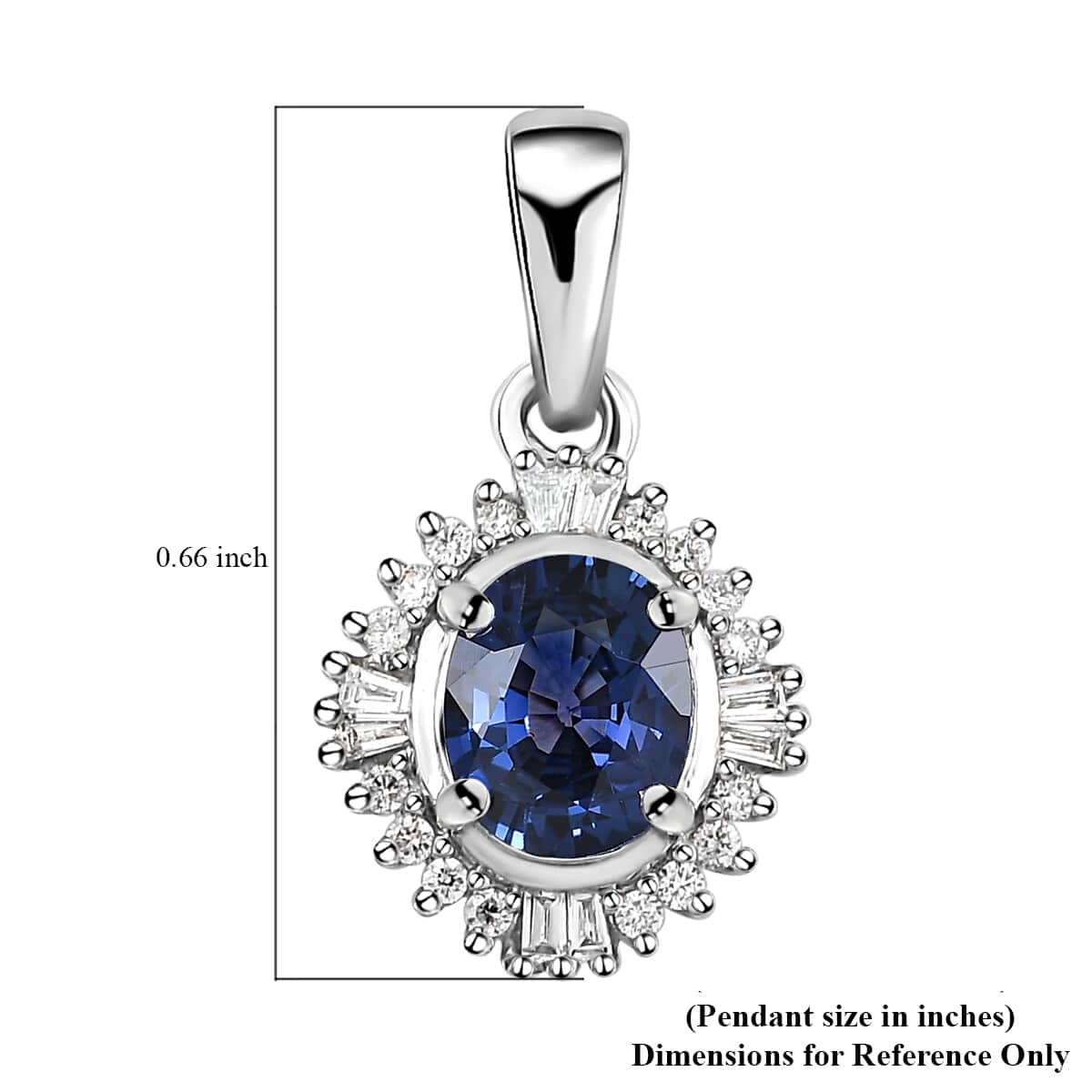 RHAPSODY 950 Platinum AAAA Tanzanian Color Change Sapphire and E-F VS2 Diamond Pendant with Free UV Torch 1.00 ctw image number 5
