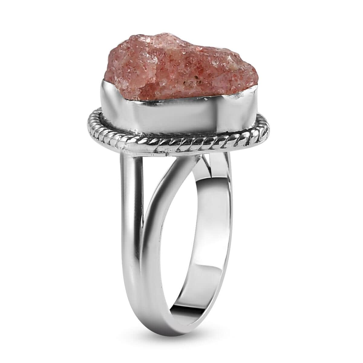 Artisan Crafted Natural Tanzanian Natronite Ring in Sterling Silver (Size 10.0) 7.30 ctw image number 3