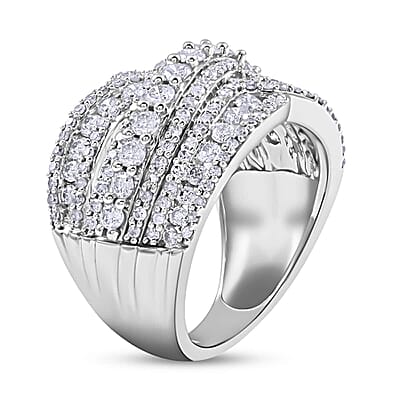 NY Closeout 10K White Gold Diamond Ring (Size 10.0) 6.35 Grams 2.00 ctw