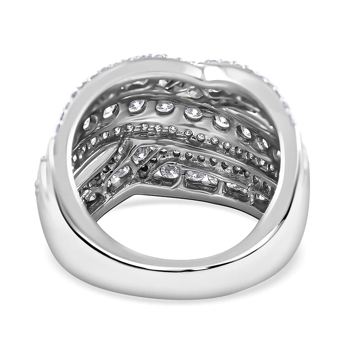 NY Closeout 10K White Gold Diamond Ring (Size 10.0) 6.35 Grams 2.00 ctw