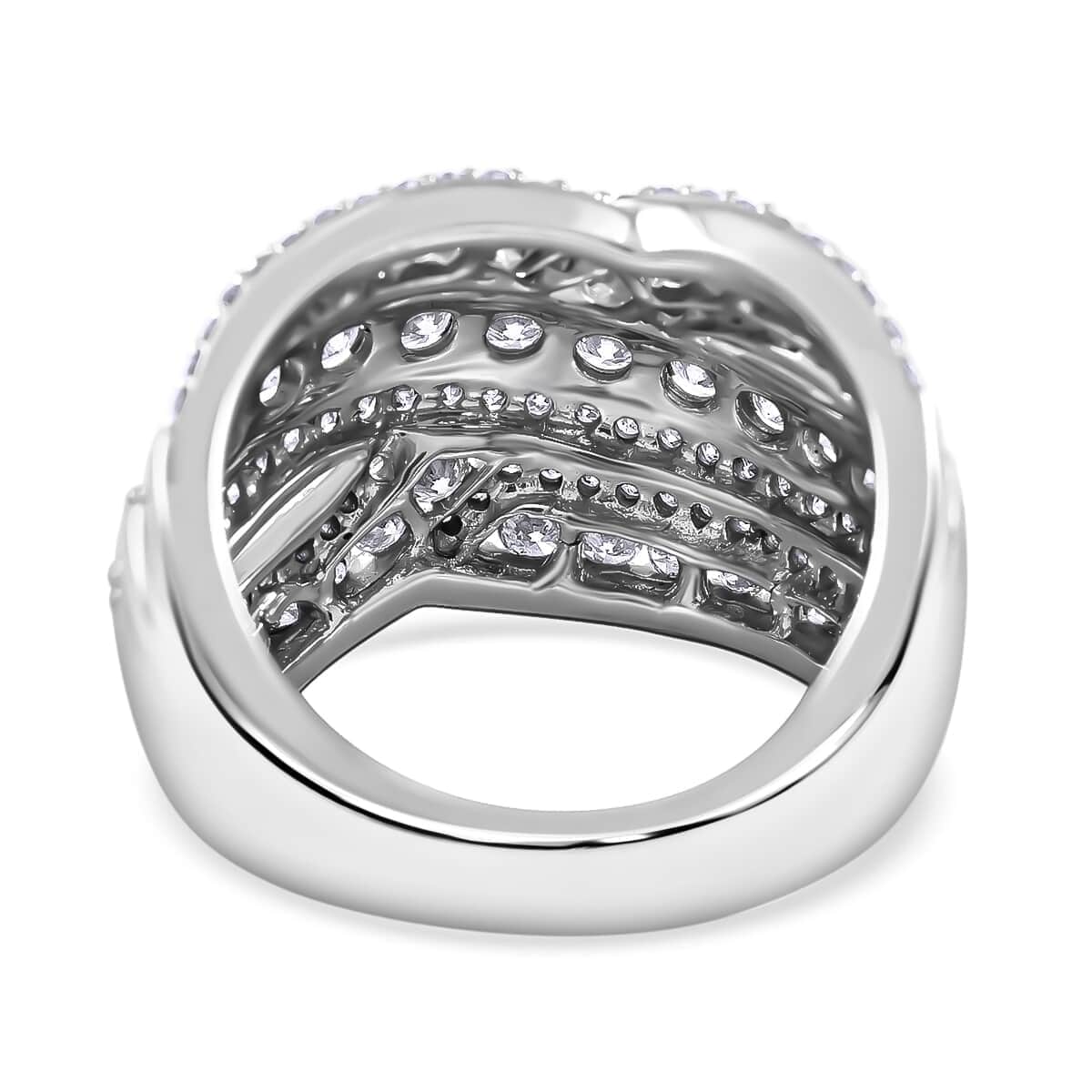 NY Closeout 10K White Gold Diamond Ring 6.35 Grams 2.00 ctw image number 4