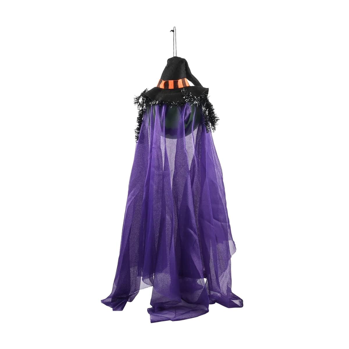 Halloween- Purple Hanging Light-Up Witch (26 Inch Batteries Included) image number 0