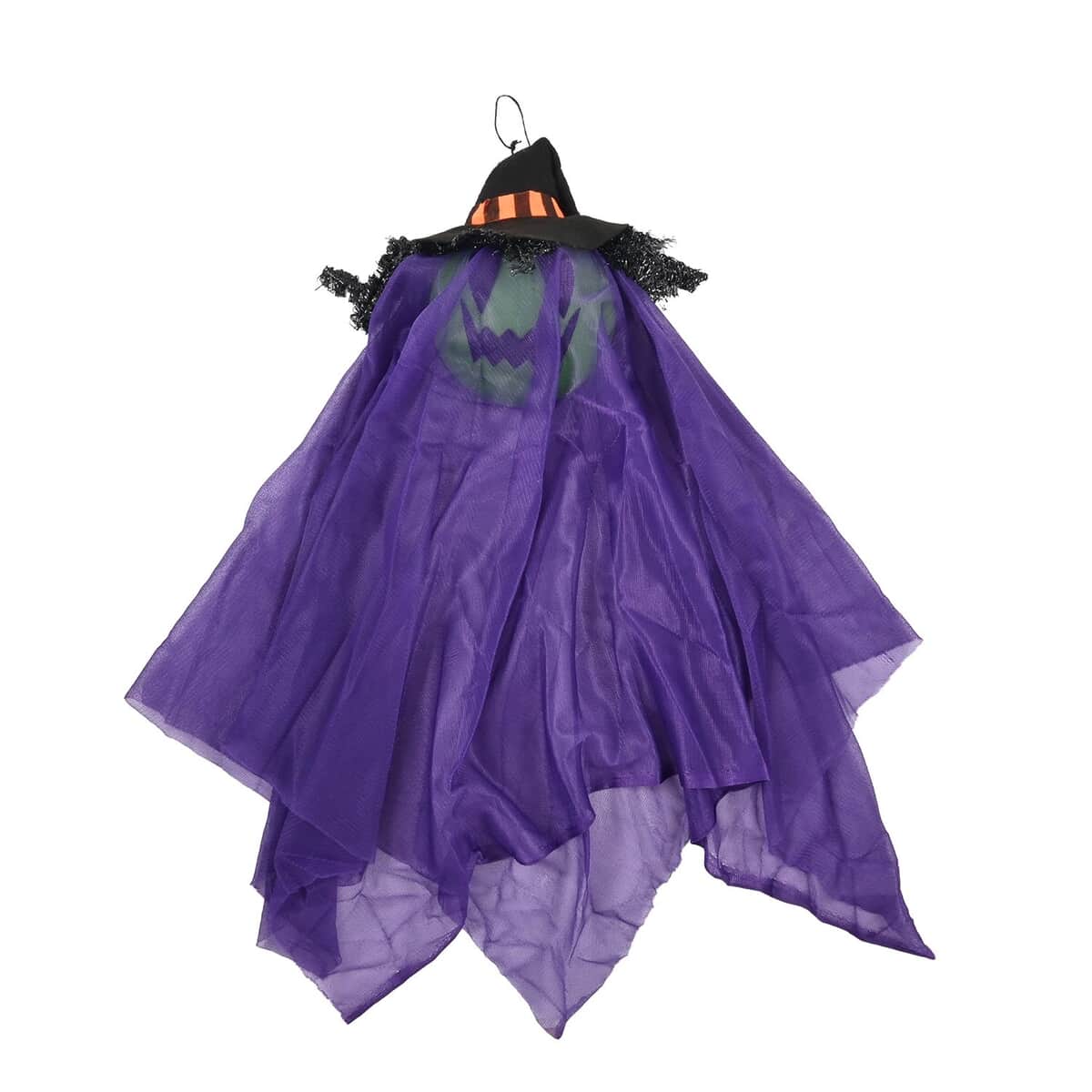 Halloween- Purple Hanging Light-Up Witch (26 Inch Batteries Included) image number 4