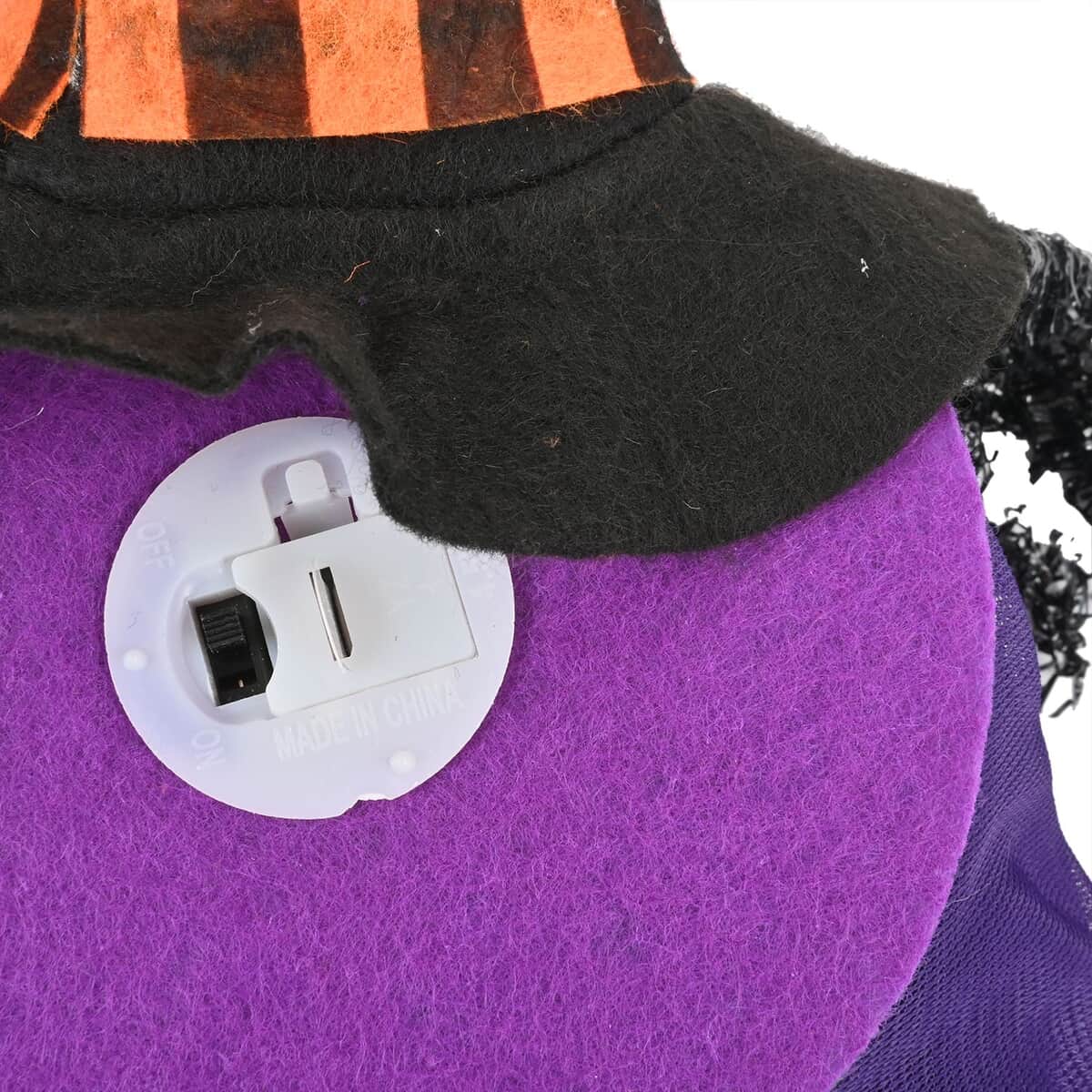 Halloween- Purple Hanging Light-Up Witch (26 Inch Batteries Included) image number 5