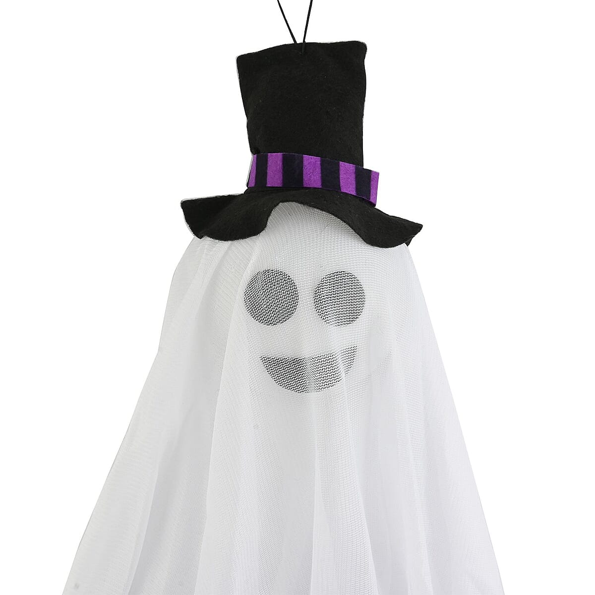 Halloween- White Hanging Light-Up Ghost (26 Inches Batteries Included) image number 5
