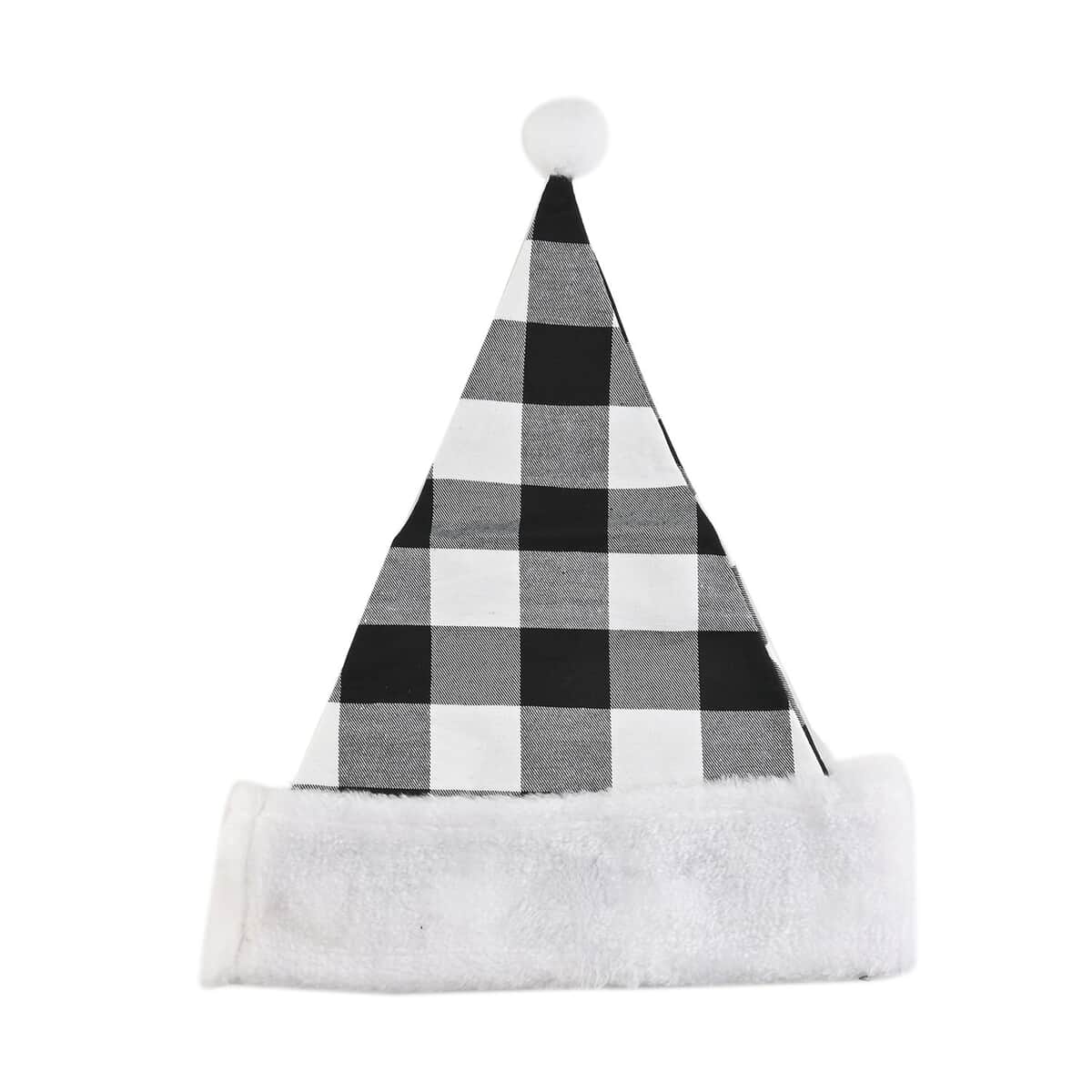 White and Black Buffalo Christmas Hat 16.5x12 Inches image number 0