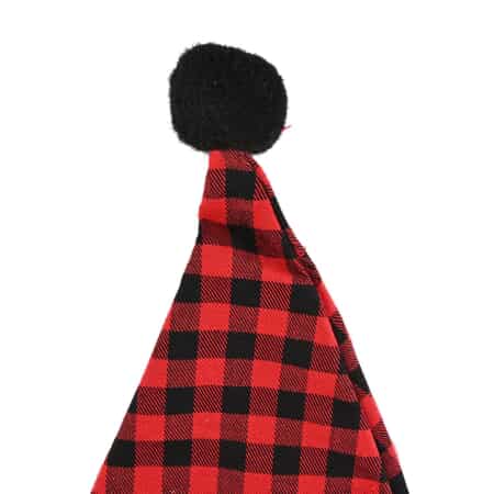 Red and Black Checkered Christmas Hat image number 4