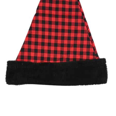 Red and Black Checkered Christmas Hat image number 5