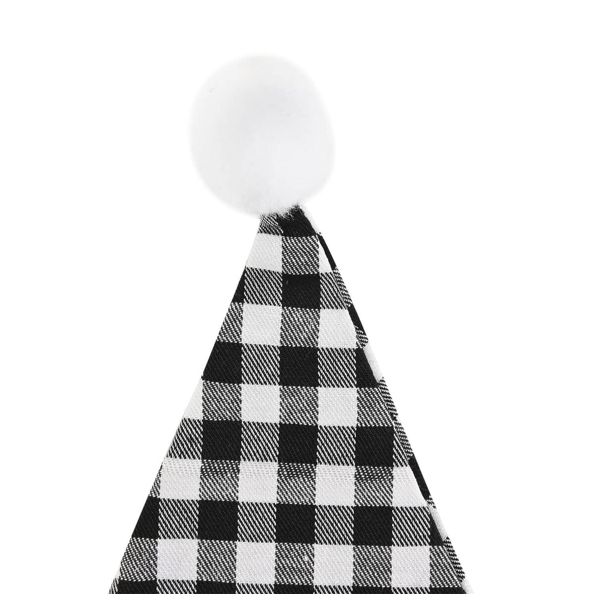 White and Black Checkered Christmas Hat image number 4