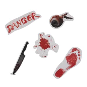 Halloween- 6Pcs Scary Zombie Wall Decorating Kit (60x30 Inches)