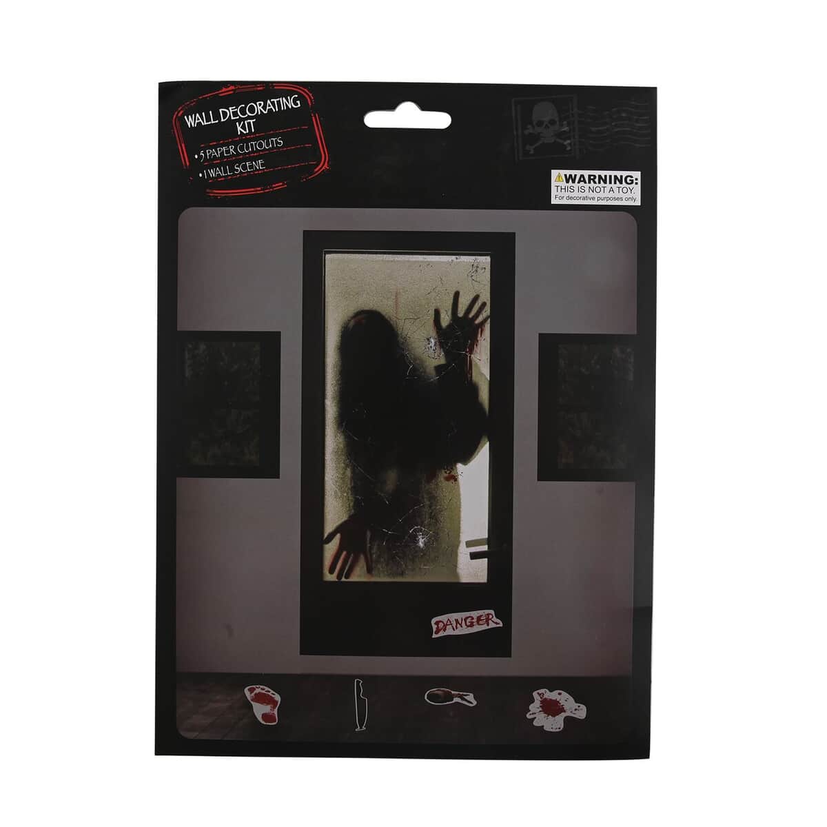 Halloween- 6Pcs Scary Zombie Wall Decorating Kit | Wall Halloween Decor | Wall Art Stickers image number 1