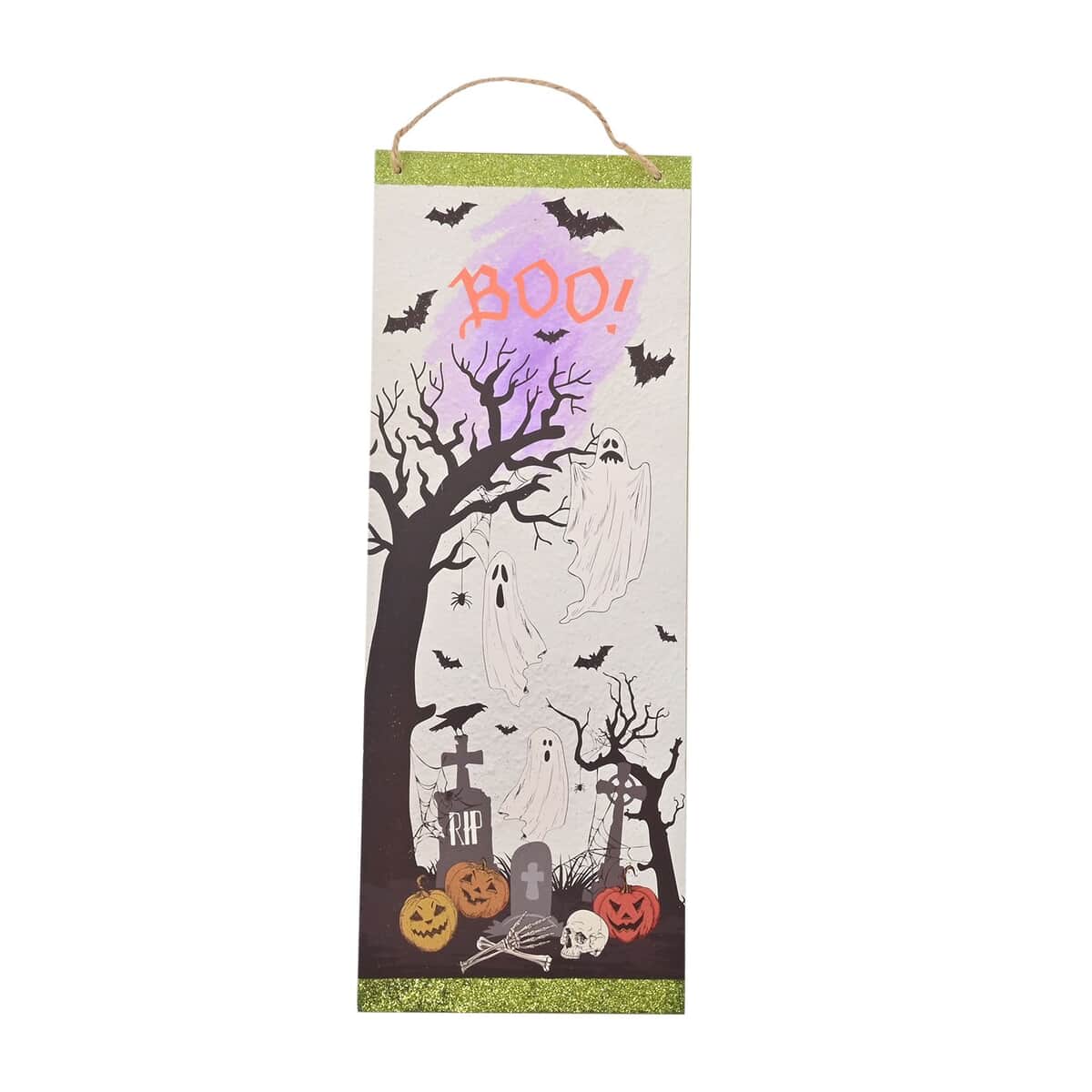 Halloween- Boo Ghost Vertical Wall Plaque image number 0