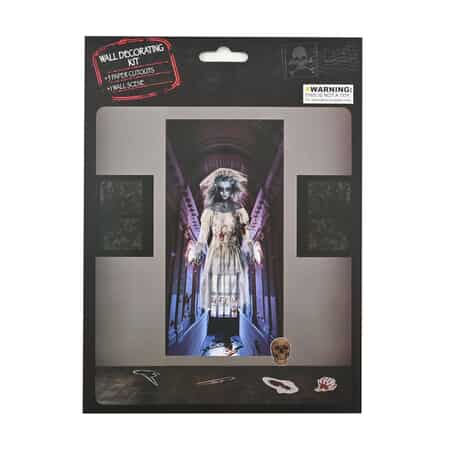 Halloween- 6Pcs Scary Bride Wall Decorating Kit | Wall Halloween Décor | Wall Art Stickers image number 0