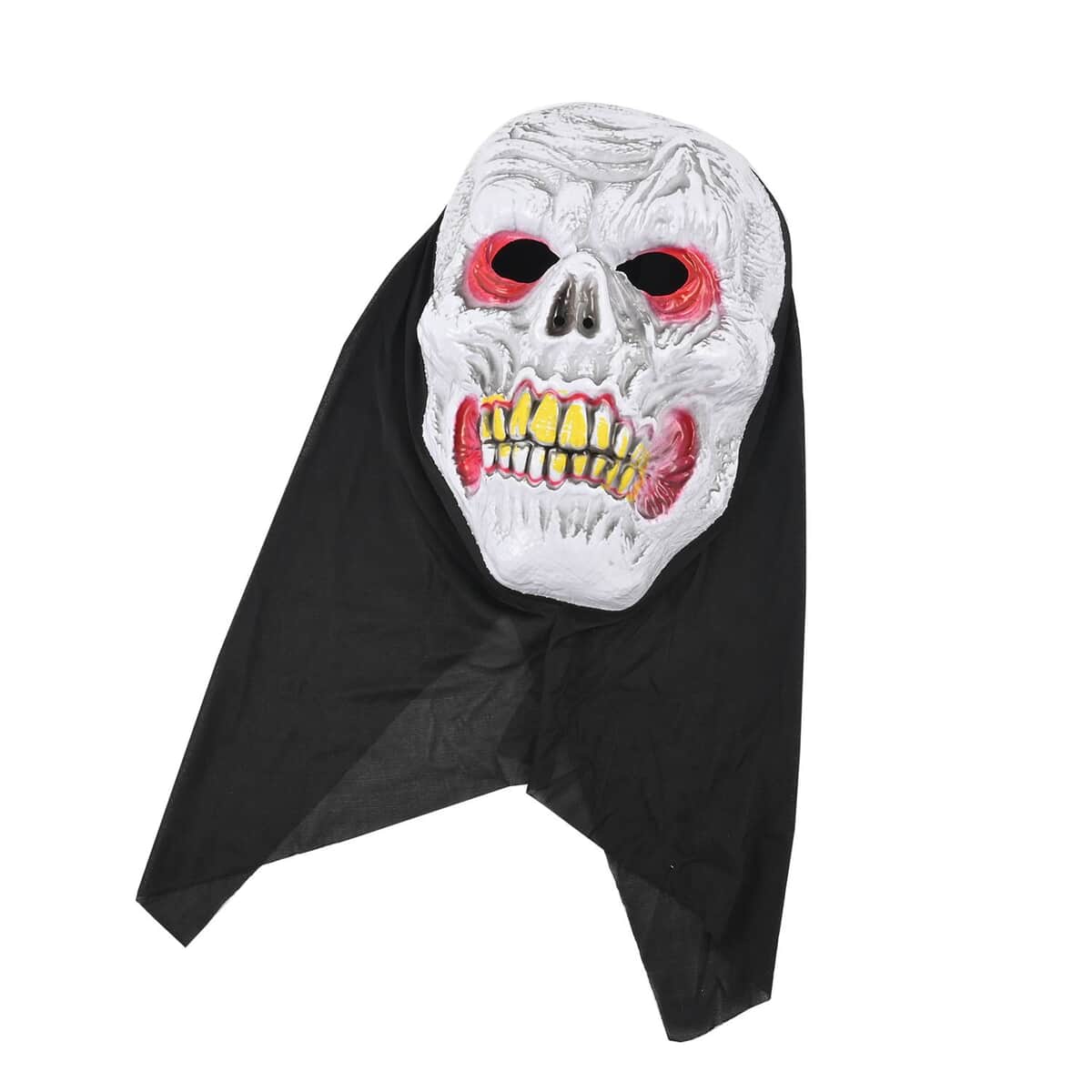 Halloween-Deluxe Realistic Scary Clown Mask W/fabric Hood Adult Size image number 1