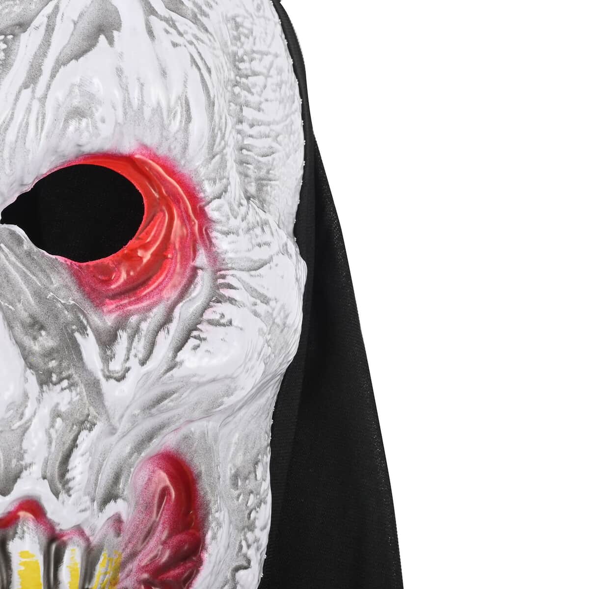 Halloween-Deluxe Realistic Scary Clown Mask W/fabric Hood Adult Size image number 3