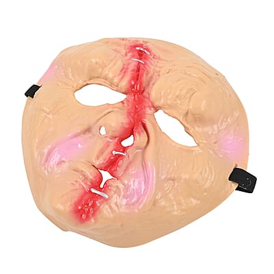 Halloween- Scary Rubber Scar Face Mask w/ Tie on Cord , Halloween Mask , Horror Mask , Scary Halloween Mask