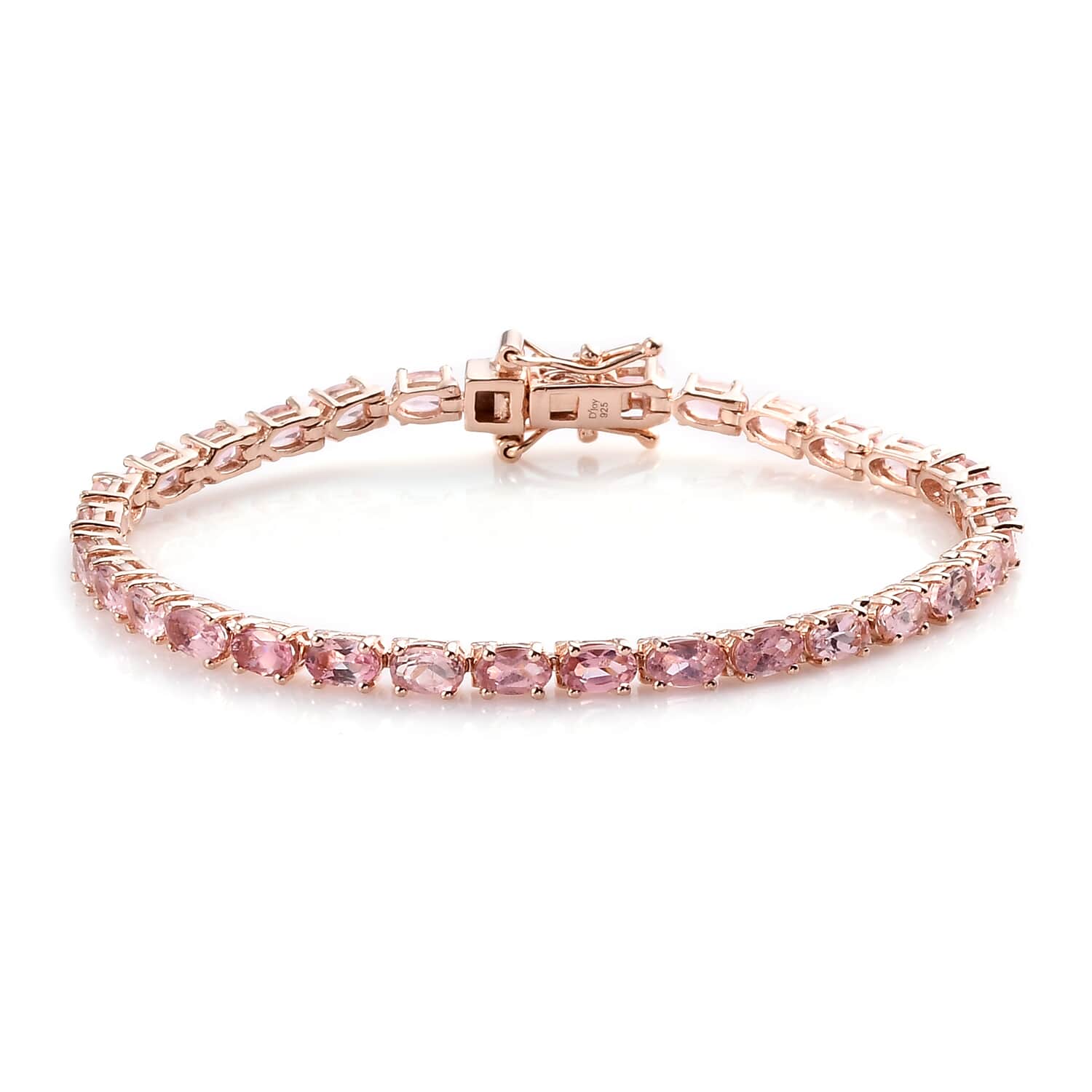 Pink Tourmaline and Sterling Silver outlet Tennis Bracelet