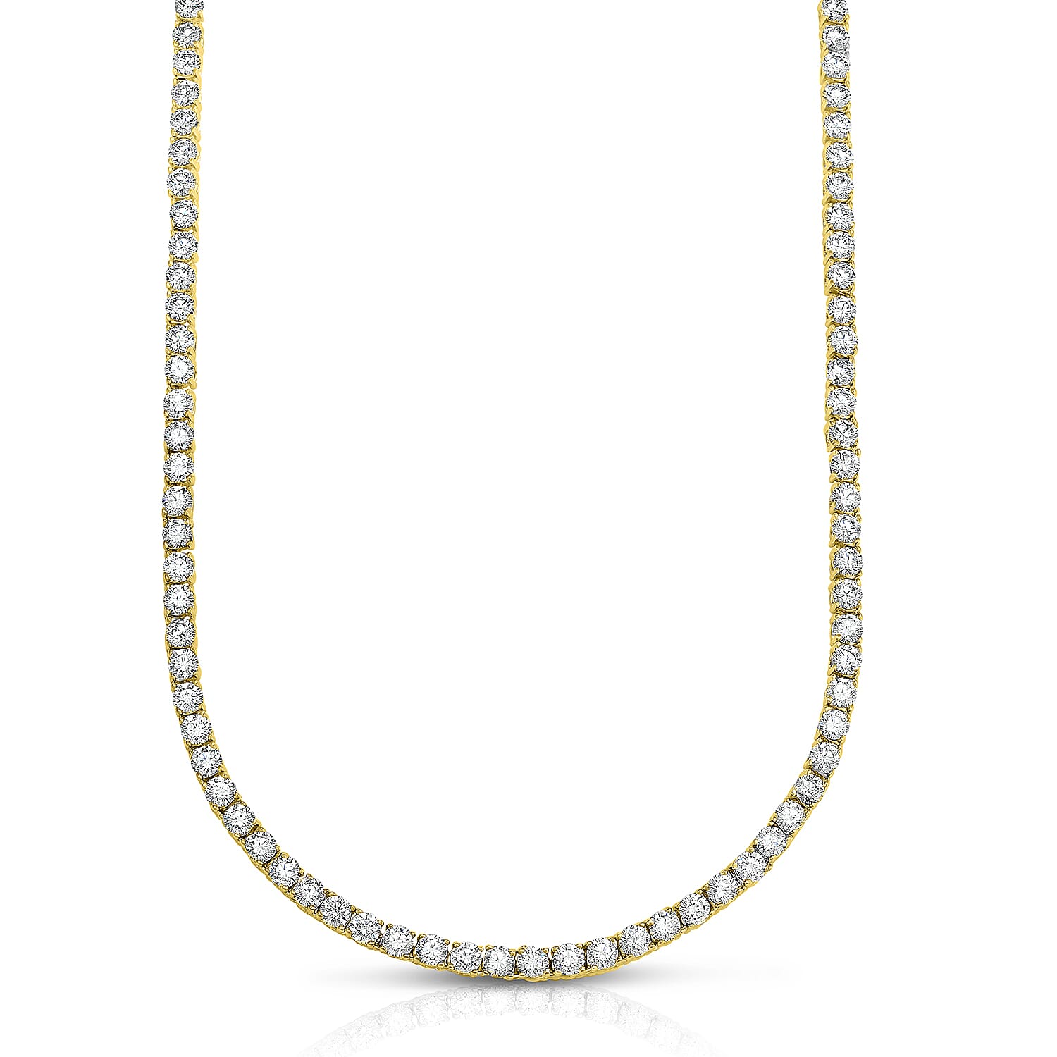 Simulated Diamond Necklace in Platinum Bond 18 Inches 